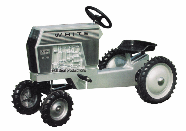 white pedal tractor